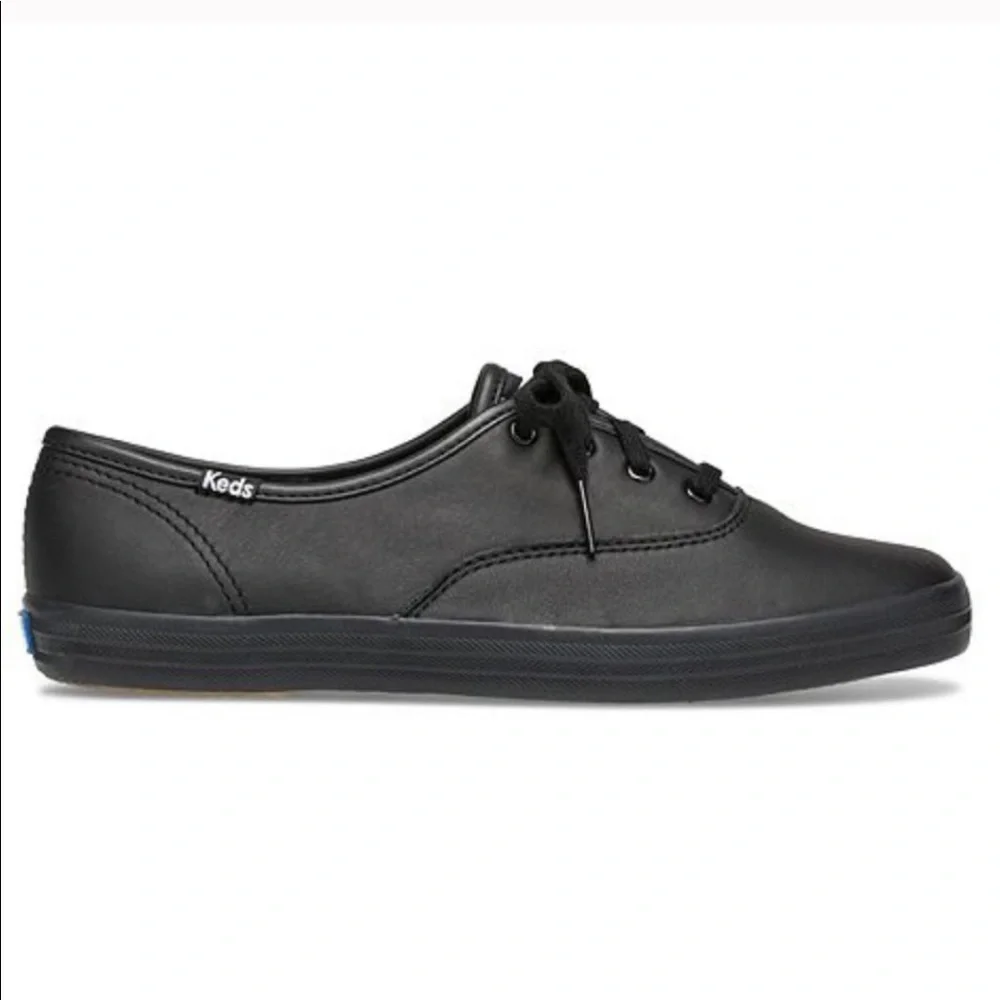 Keds black leather